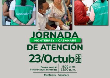 Supersalud hará una Jornada de Atención al Usuario hoy  miércoles en Monterrey, Casanare