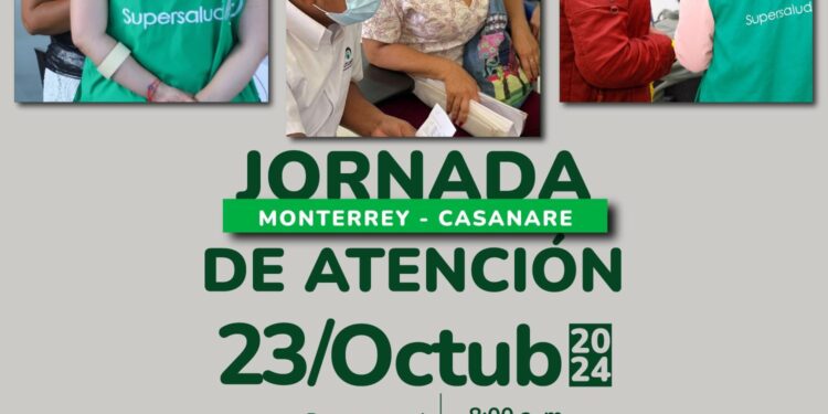 Supersalud hará una Jornada de Atención al Usuario hoy miércoles en Monterrey, Casanare