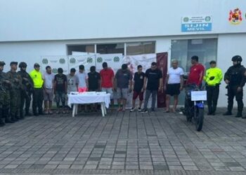 Nueve personas detenidas por comercio de estupefacientes en Acacías, Meta