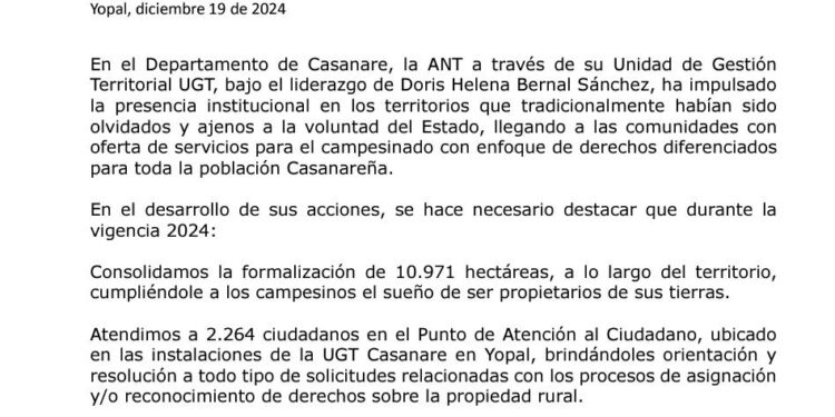 Reforma Agraria se hace realidad sueños en Casanare