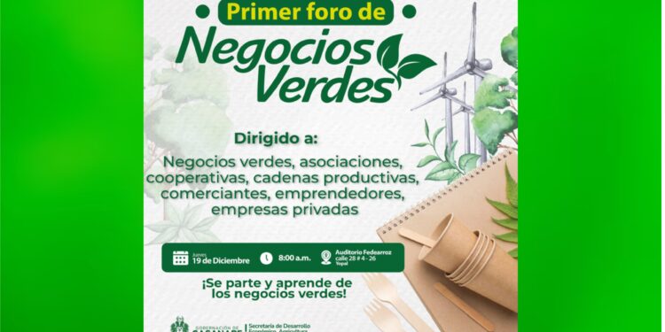 Casanare será sede del Primer Foro de Negocios Verdes el 19 de diciembre