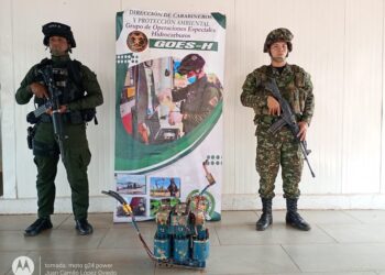 En Puerto Gaitán Policía Nacional y el Ejército Nacional lograron incautar más de 130 kilos de material de cobre