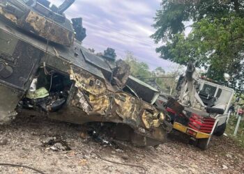 Atentado en Saravena: vehículo blindado del Ejército nacional afectado por carga explosiva del ELN