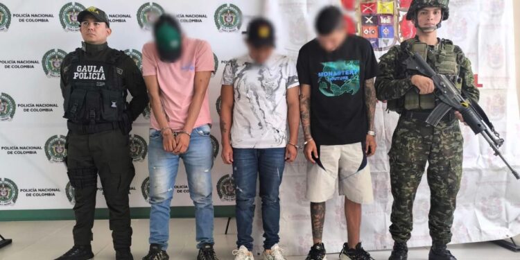 Tres capturas de presuntos extorsionistas del clan del Golfo en Yopal, Casanare