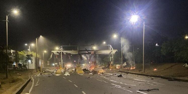 Noche violenta en Villa del Rosario: volado peaje y ataque al CAI de La Parada