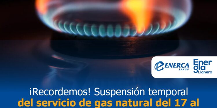 Aviso Importante: Interrupción del servicio de gas natural
