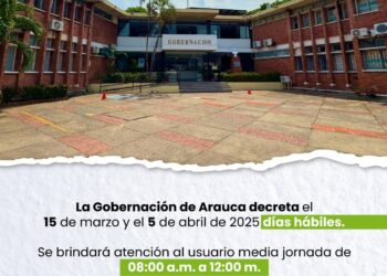 Gobernación de Arauca modifica temporalmente horario laboral por Semana Santa