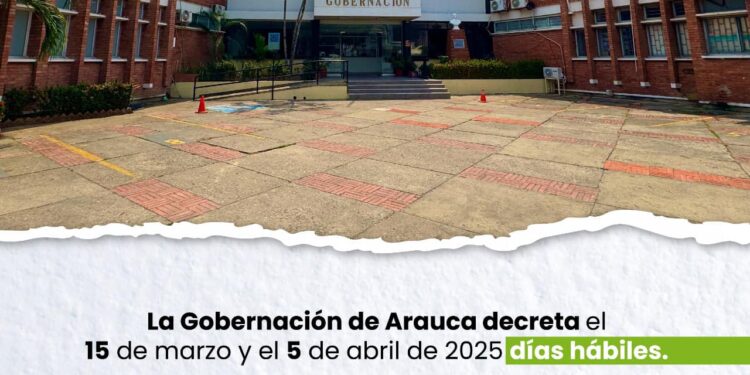 Gobernación de Arauca modifica temporalmente horario laboral por Semana Santa
