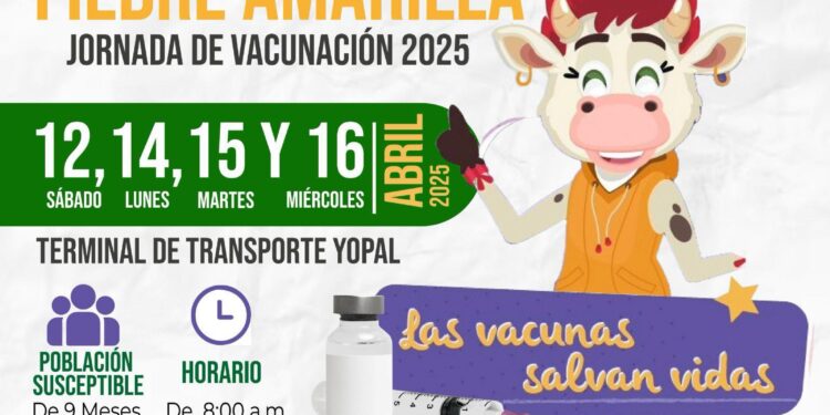 Vacunación contra la fiebre amarilla en Yopal