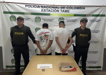 Con arma de fuego y munición capturan a sujetos en el municipio de Tame – Arauca