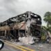 Bus Consumido por el Fuego en Casanare