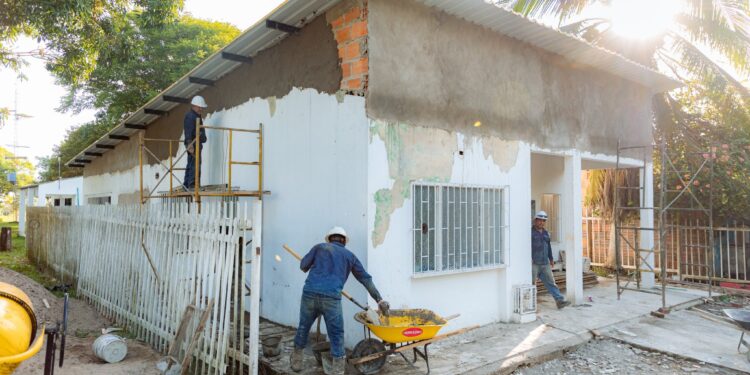 Avanza la construcción del puesto de salud de Quebradaseca: Obra alcanza el 40% de ejecución