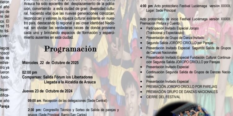 Hoy inicia la programación del Festival Luciérnaga en Arauca capital