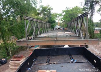 Avance significativo en la construcción del puente sobre el caño Caranal en la vía Arauquita – La Antioqueña