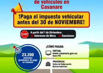 Última llamada a los 23.200 propietarios de vehículos en Casanare