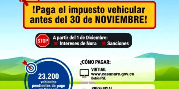 Última llamada a los 23.200 propietarios de vehículos en Casanare