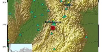 Fuerte sismo de 5.8 grados con epicentro en Santander sacudió varias ciudades en Colombia