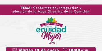 Invitación a la sesión de la comisión legal para la equidad de la mujer