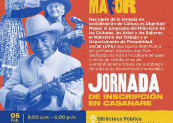 Casanare se suma a la Convocatoria Dignidad Mayor con jornadas de inscripción para adultos mayores del sector cultural