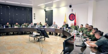 Altos mandos militares revisan dispositivos de seguridad para garantizar elecciones en la Orinoquía colombiana Yopal
