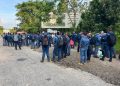 Manifestación de sector sindical en Arauca en exigencia a negociación de la convención colectiva ante Sierracol Energy