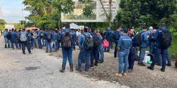 Manifestación de sector sindical en Arauca en exigencia a negociación de la convención colectiva ante Sierracol Energy