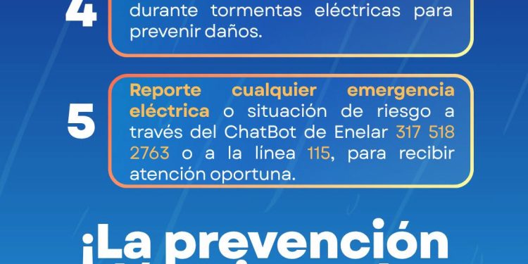Enelar llama a la comunidad a reforzar medidas de prevención eléctrica ante las inundaciones en el departamento