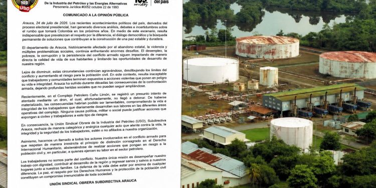 USO Arauca rechaza ataque con Dron contra Caño Limón