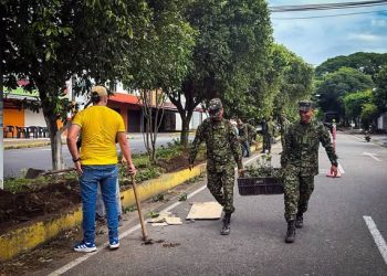 Yopal se embellece gracias al Batallón de Apoyo de Acción Integral y Desarrollo N.° 8