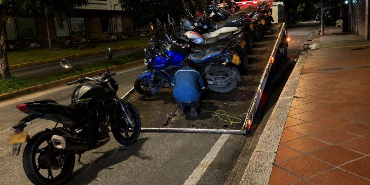 Más de 80 motos inmovilizadas el fin de semana en controles de tránsito