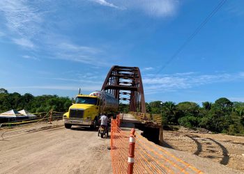 Atención, con paso a un solo carril se mantiene el tránsito en el Puente sobre el río Tame, vía Tame – Yopal