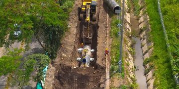Avanza ampliación e instalación de tubería de 60 pulgadas en la calle 40