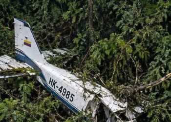 Así quedó la avioneta que se estrelló en Chocó, Colombia
