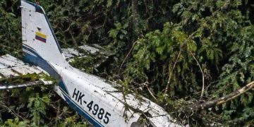 Así quedó la avioneta que se estrelló en Chocó, Colombia
