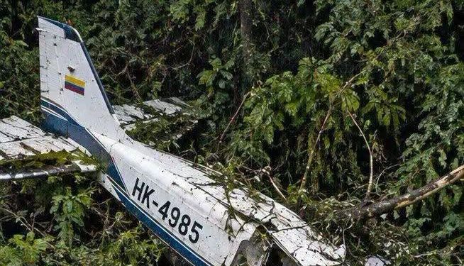 Así quedó la avioneta que se estrelló en Chocó, Colombia